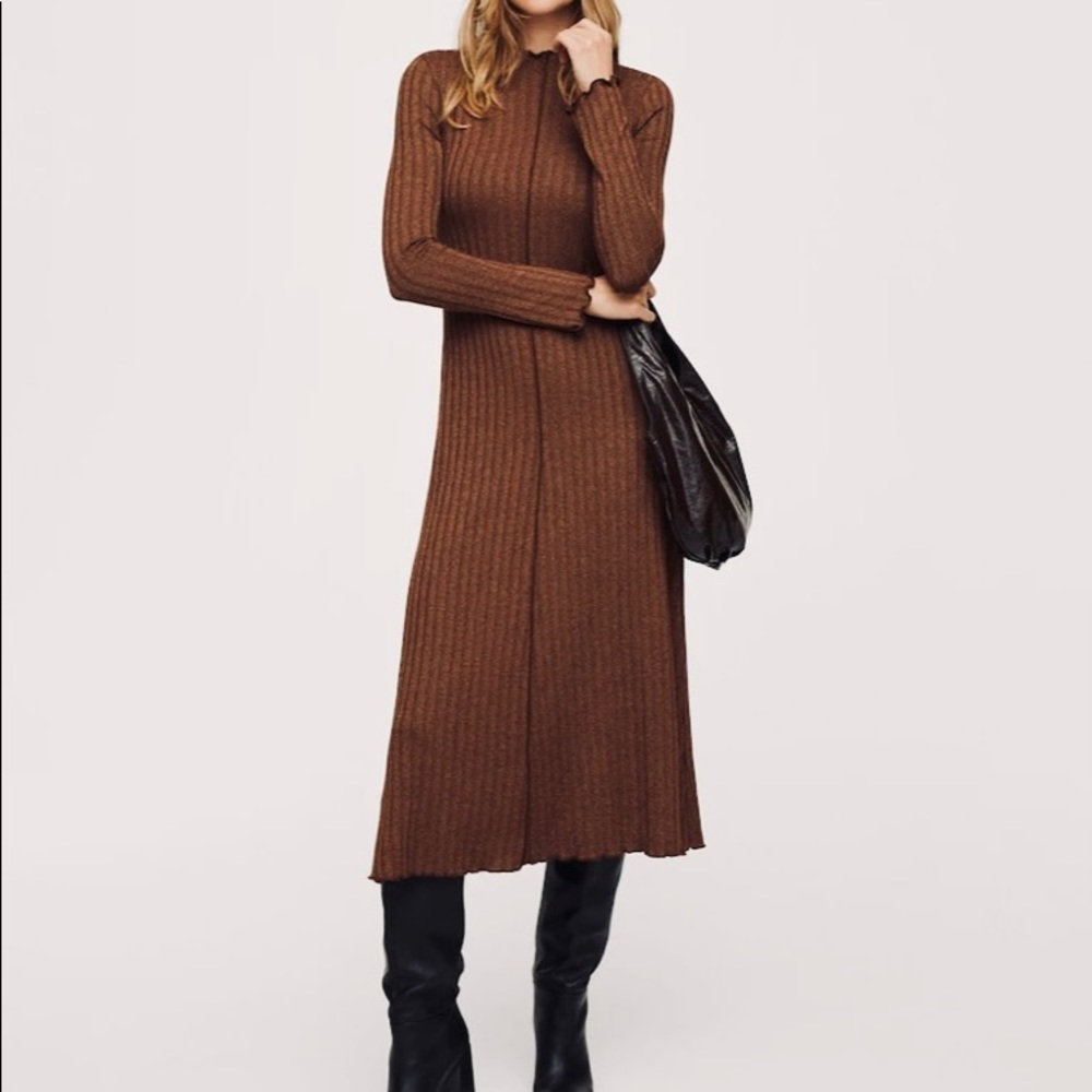MANGO Natasha Ribbed Dress size 4/S
